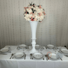 Location Centre de Table : Vase Balustre Blanc + Multicolore 60cm