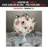 Location Centre de Table : Vase Sablier Blanc + Multicolore 60cm