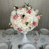 Location Centre de Table : Vase Sablier Blanc + Multicolore 60cm
