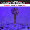 Location Centre de Table : Vase Balustre Doré + Multicolore 60cm