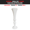 Location Vase Balustre Blanc 80cm