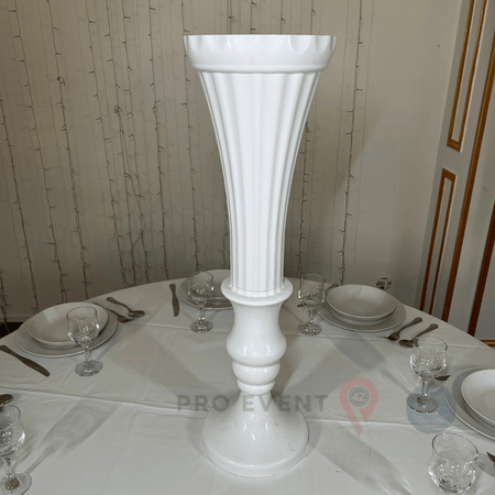 Location Vase Balustre Blanc 80cm