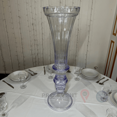 Location de Vase Balustre Transparent 80cm