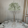 Location Centre de Table : Colonne Métal + Gypsophile 60cm