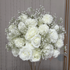 Location Boule de Fleurs Blanche 60cm