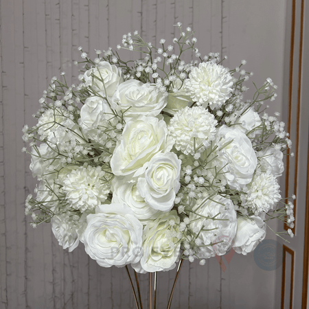 Location Boule de Fleurs Blanche 60cm