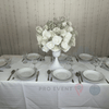 Location Centre de Table : Vase Sablier Blanc + Blanche 60cm