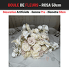 Location Boule de Fleurs Rosa 50cm