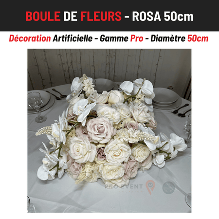 Location Boule de Fleurs Rosa 50cm