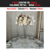 Location Centre de Table : Colonne Métal + Rosa 50cm