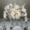 Location Centre de Table : Vase Sablier Transparent + Rosa 50cm