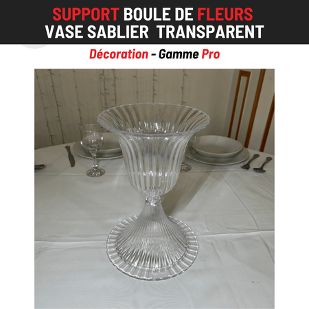Location de Vase Sablier Transparent