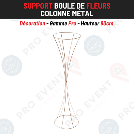 Location de Colonne Métal Doré 80cm