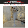 Location Centre de Table : Vase Blanc + Multicolore 40cm