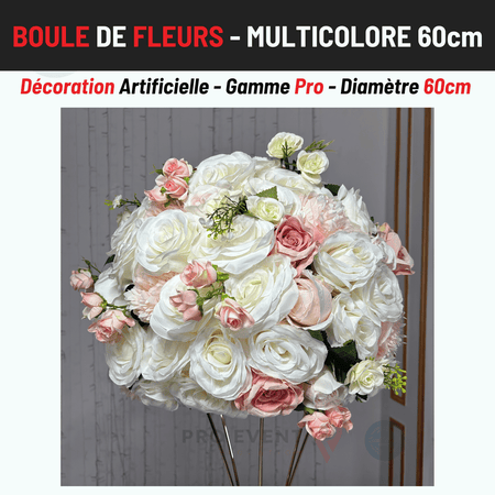 Location Boule de Fleurs Multicolore 60cm