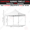 Location Chapiteau Automatique 3x3m (Avec 4 lestages 20kg inclus)